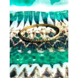 VTG Taxco Mexico Etched Bangle Bracelet Mid Century Mexican Jewelry Woven Boho